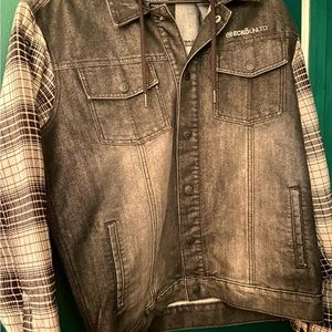 Ecko unlimited jean jacket/ hoodie !